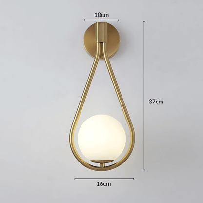 Applique Droplet en laiton et verre