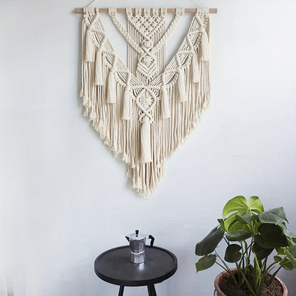 Tenture murale en macramé