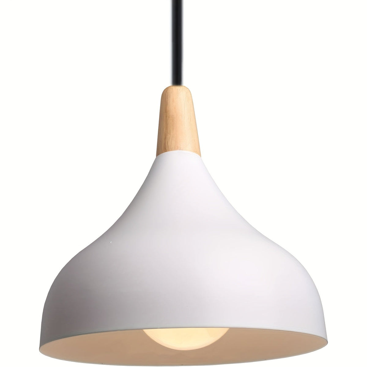 Suspension goutte en métal et bois