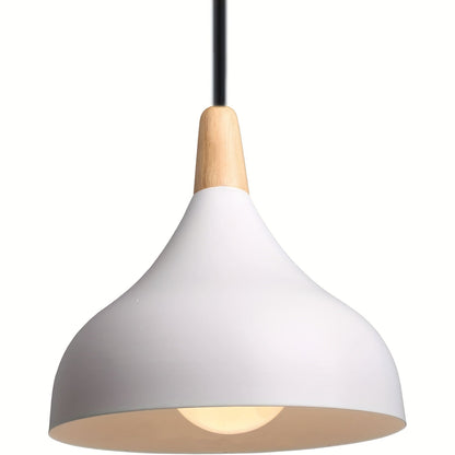 Suspension goutte en métal et bois