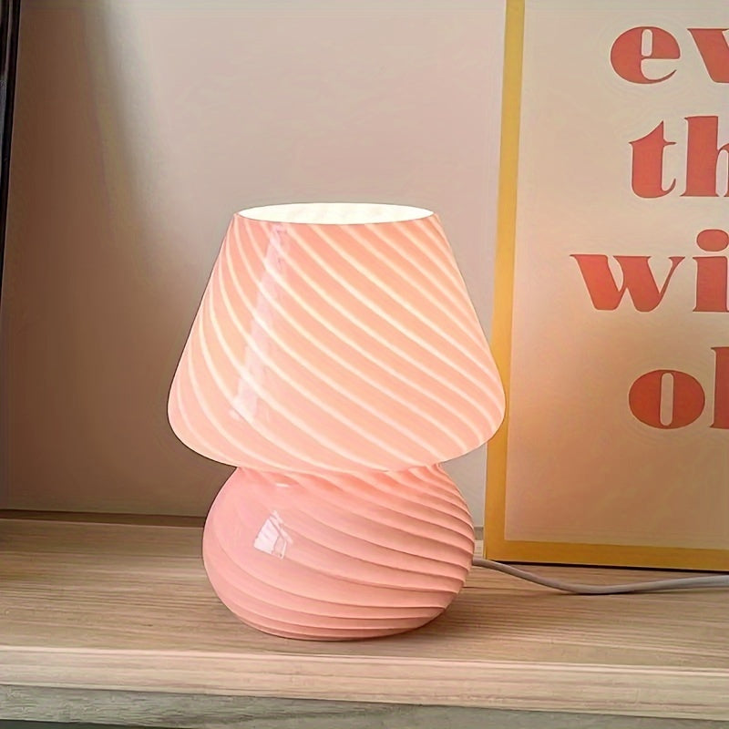 Lampe champignon en verre