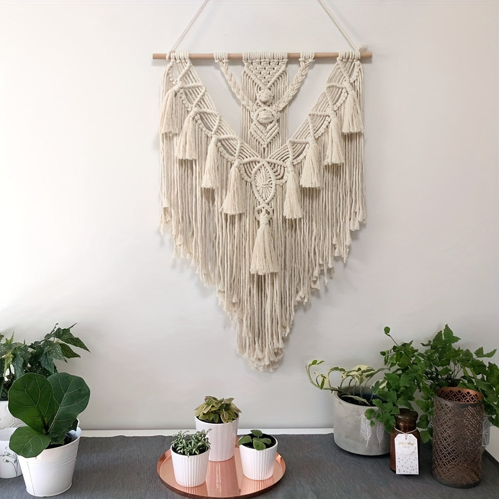 Tenture murale en macramé