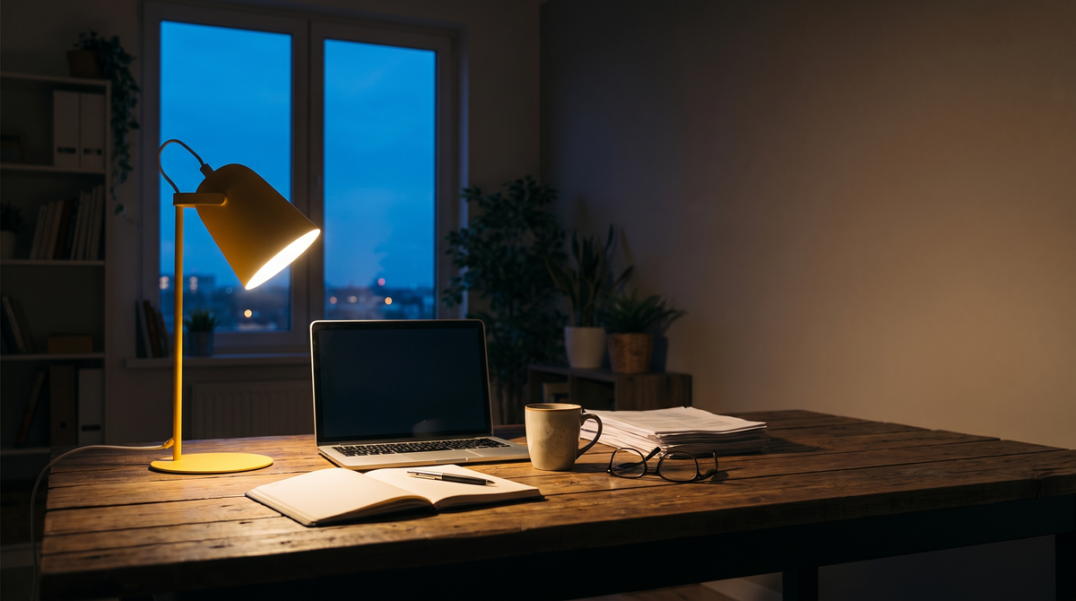 Lampe de bureau nordique en métal