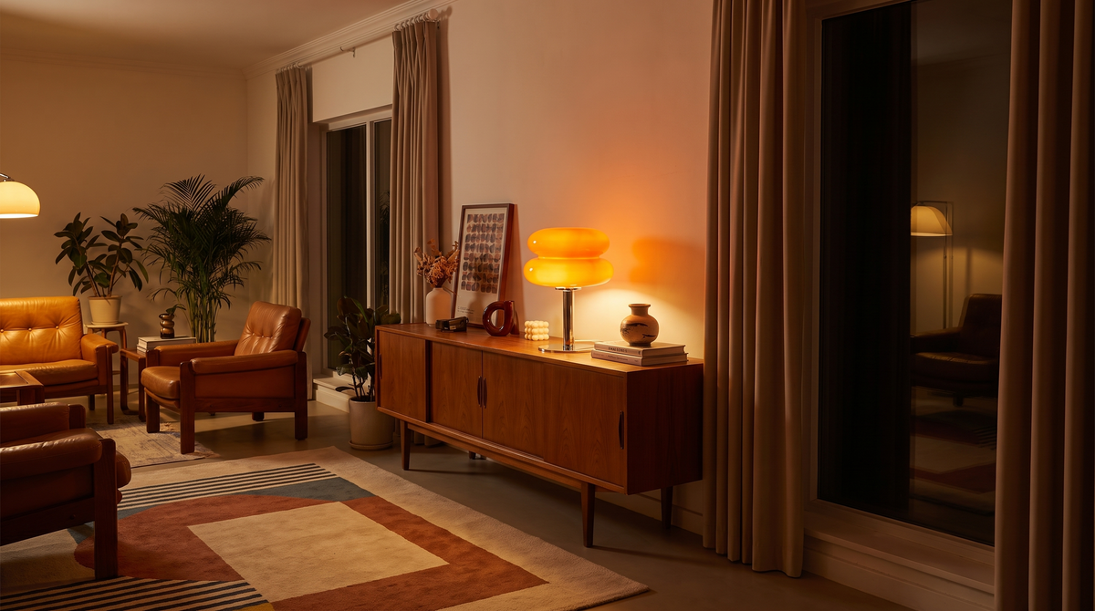 Lampe de table en verre italien
