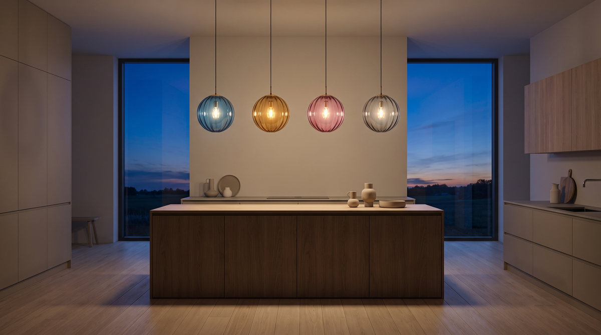 Suspension boule en verre