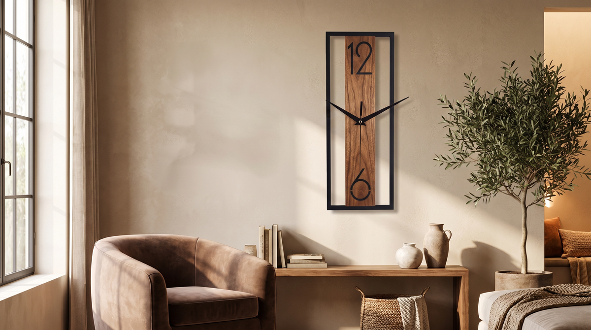 Horloge murale rectangulaire