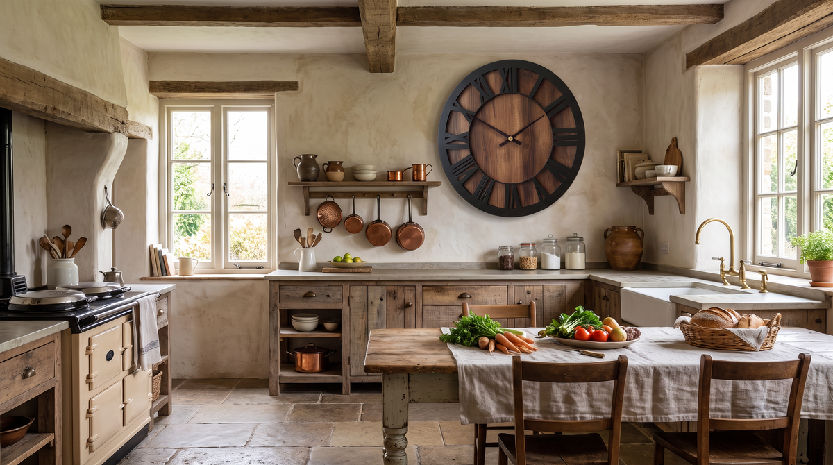 Horloge murale vintage en bois