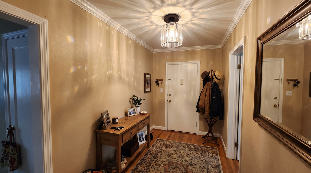 Plafonnier compact en cristal