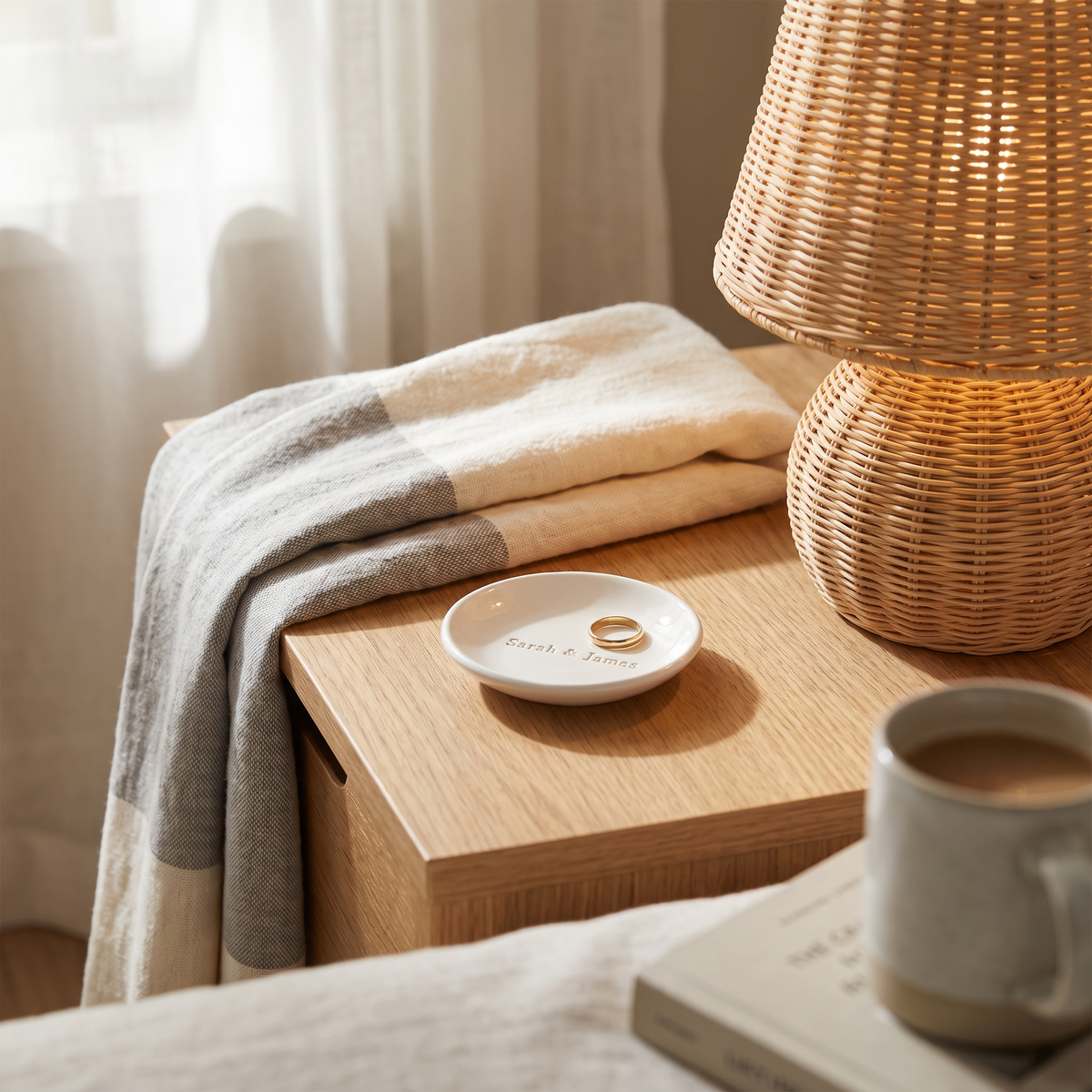 Vide-poche à bagues en céramique personnalisé
