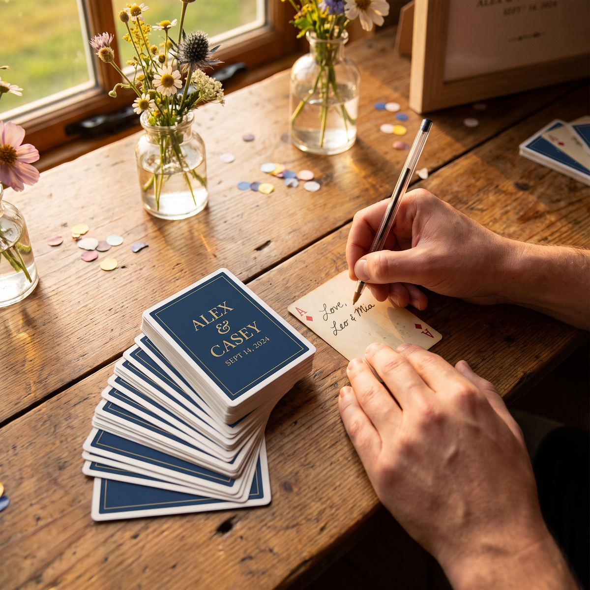 Jeu de cartes personnalisé, livre d'or