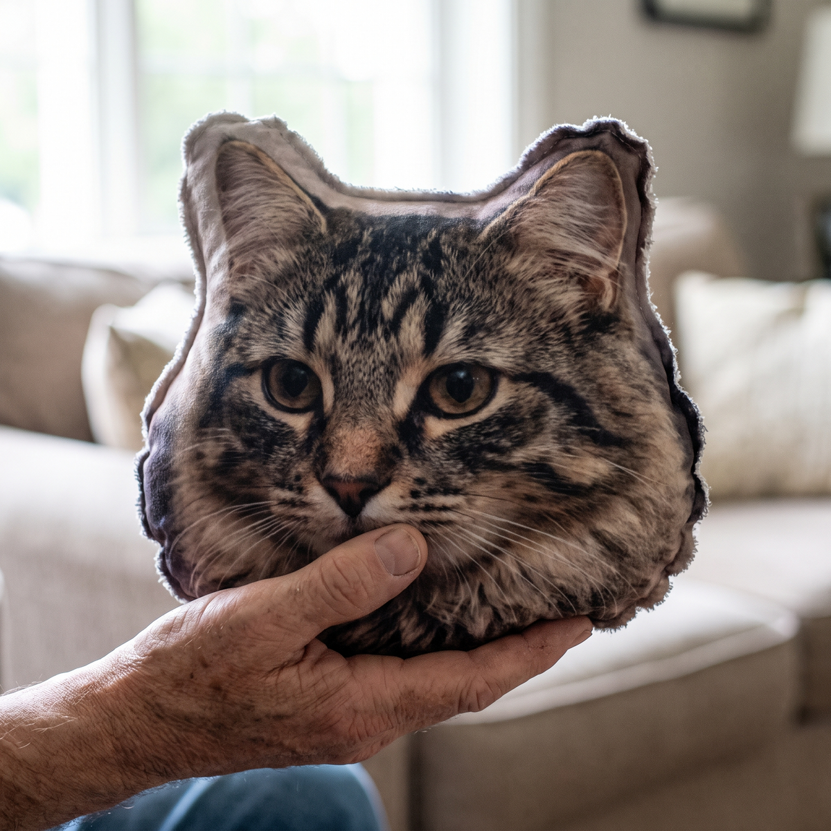 Coussin 3D découpé à la photo de votre animal