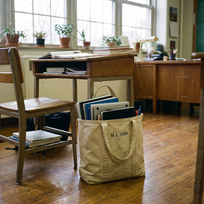 Sac fourre-tout brodé pour le personnel enseignant