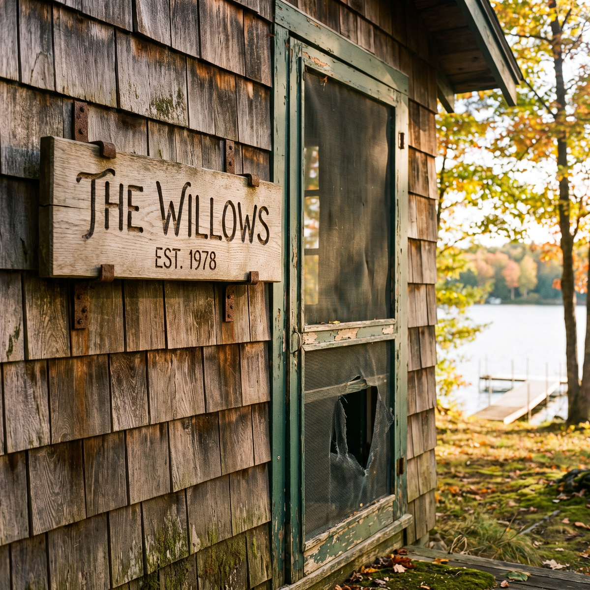 Pancarte de chalet gravée