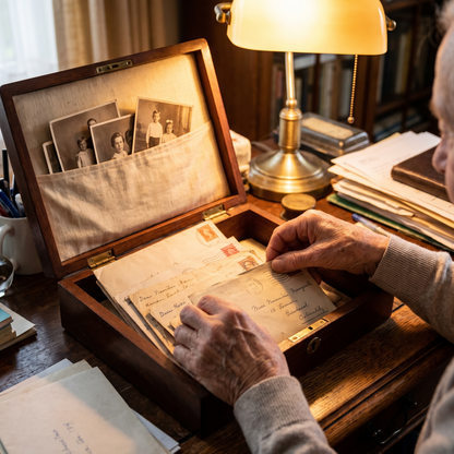 Boîte à lettres en bois gravée
