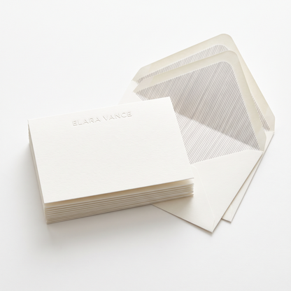 Cartes de correspondance gravées, lot de 25