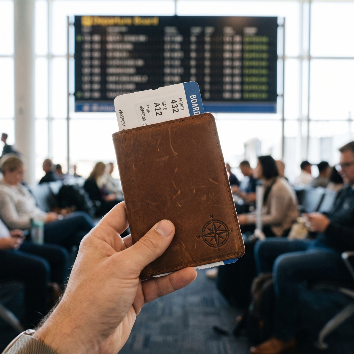 Étui à passeport et porte-cartes gravés