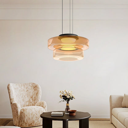 Suspension en verre style Bauhaus