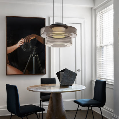 Suspension en verre style Bauhaus
