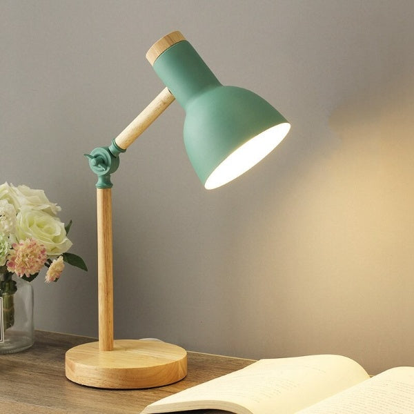 Lampe de bureau DEL en bois