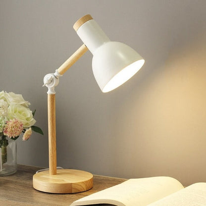 Lampe de bureau DEL en bois