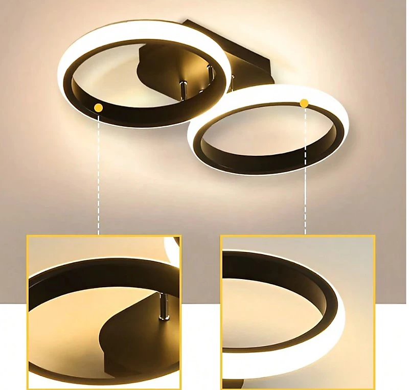 Plafonnier DEL Halo à anneaux