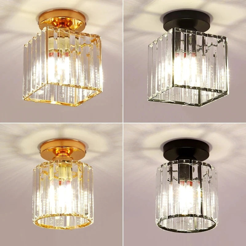 Plafonnier compact en cristal