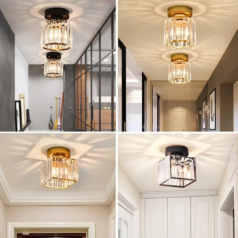 Plafonnier compact en cristal