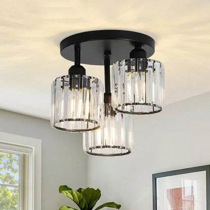 Plafonnier 3 lumières en cristal