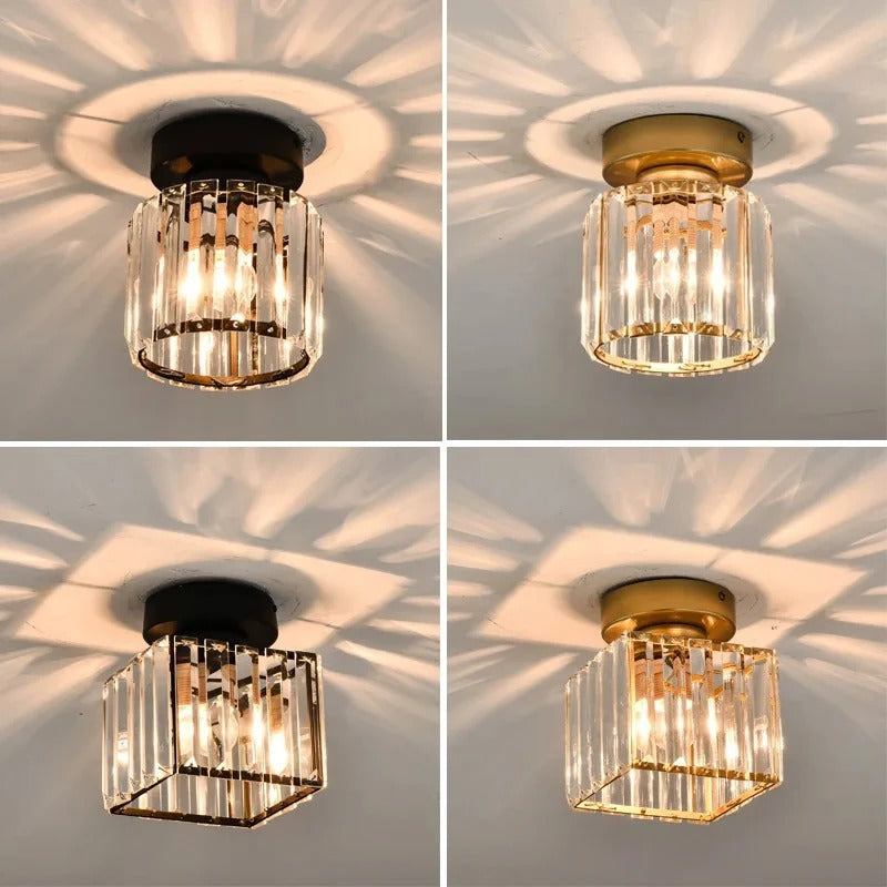 Plafonnier compact en cristal