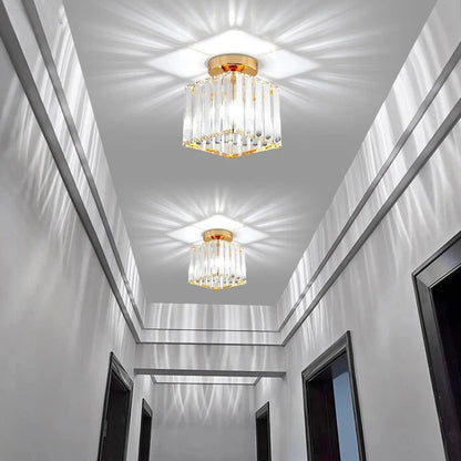 Plafonnier compact en cristal