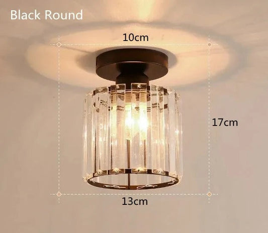 Plafonnier compact en cristal