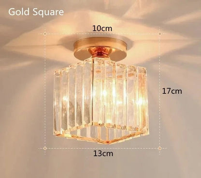 Plafonnier compact en cristal