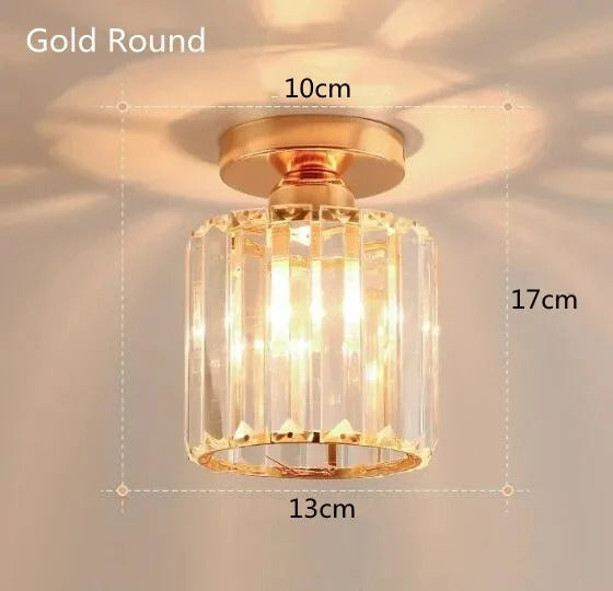 Plafonnier compact en cristal