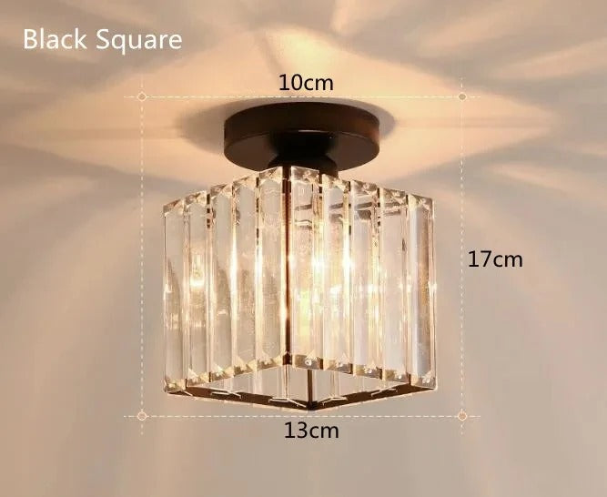 Plafonnier compact en cristal