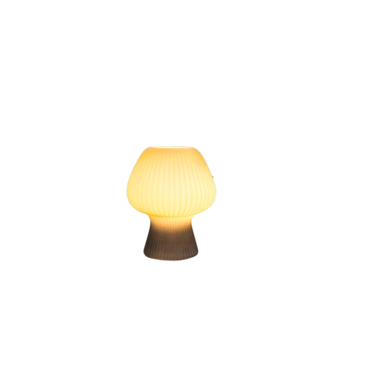 Lampe de chevet en verre côtelé